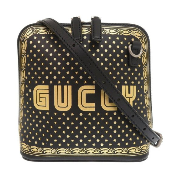 GUCCI Black Leather Shoulder Bag - Picture 1 of 11